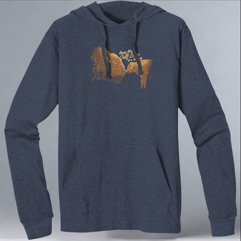 Buffalo Field Campaign - EcoBlend Hooded Tee - Water