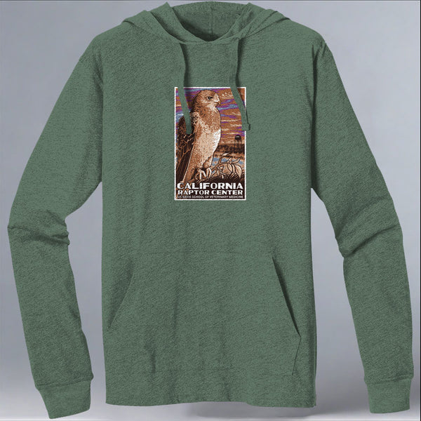 California Raptor Center - EcoBlend Hooded Tee - Asparagus