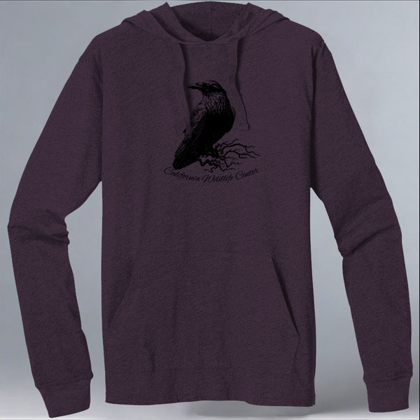 California Wildlife Center - EcoBlend Hooded Tee - Eggplant