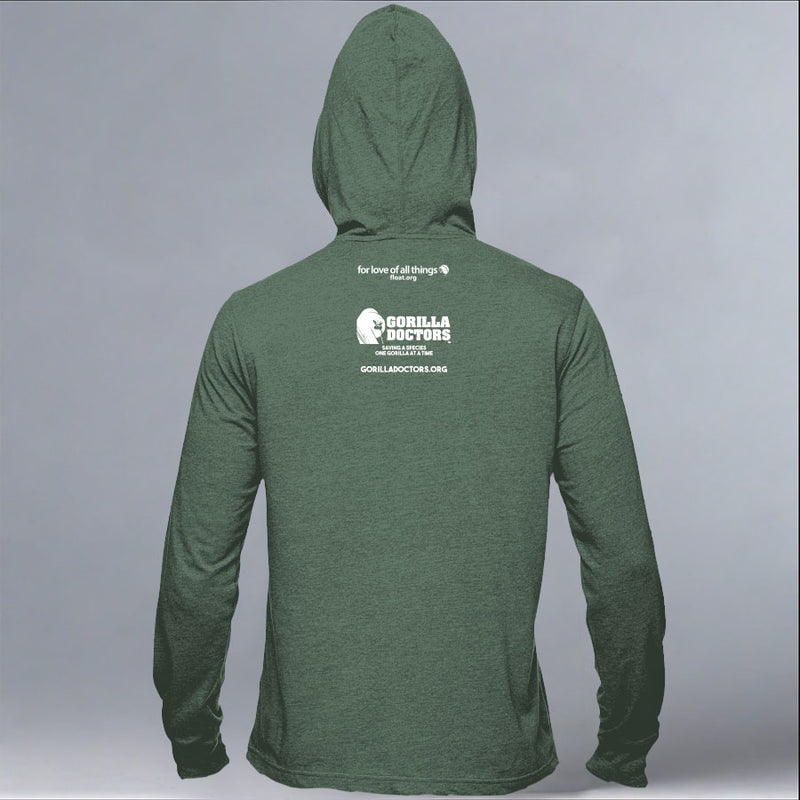 Gorilla Doctors - EcoBlend Hooded Tee - Asparagus
