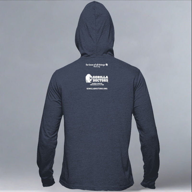 Gorilla Doctors - EcoBlend Hooded Tee - Water