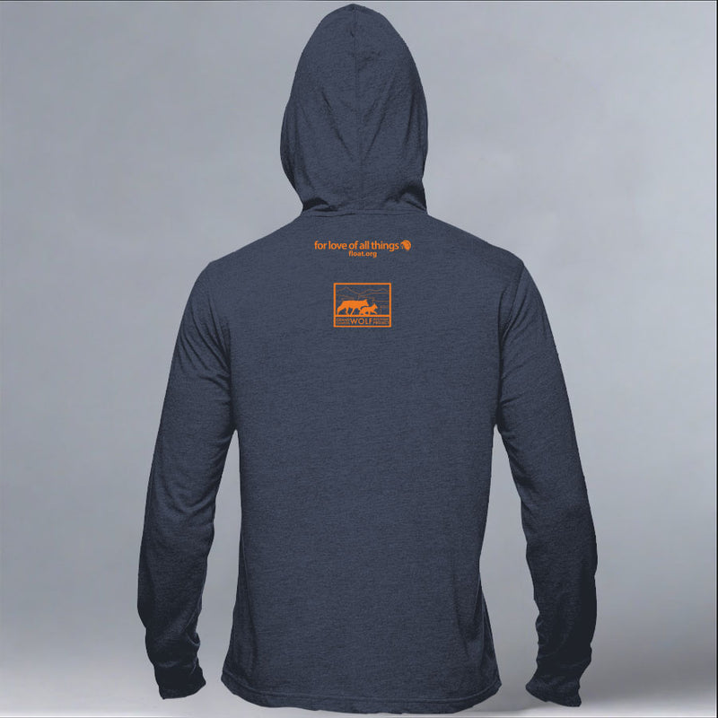 Grand Canyon Wolf Recovery Project - EcoBlend Hooded Tee - Water