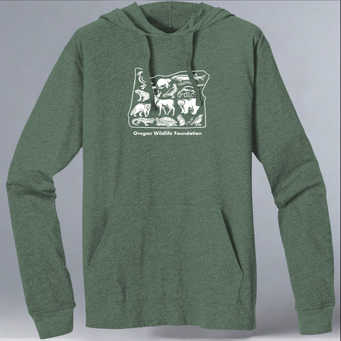 Oregon Wildlife Foundation - EcoBlend Hooded Tee - Asparagus