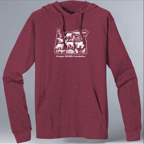 Oregon Wildlife Foundation - EcoBlend Hooded Tee - Berry