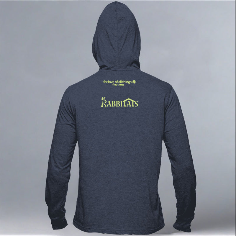 Rabbitats - EcoBlend Hooded Tee - Water