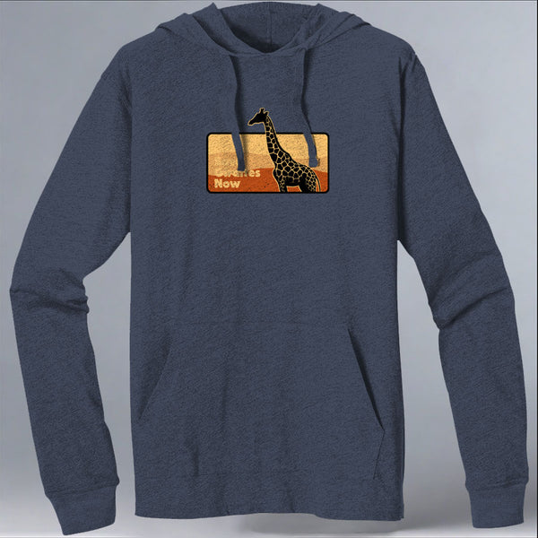 Save Giraffes Now - EcoBlend Hooded Tee - Water
