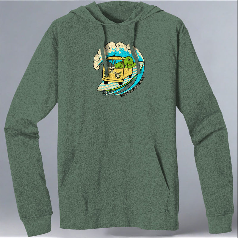 Tour de Turtles - EcoBlend Hooded Tee - Asparagus