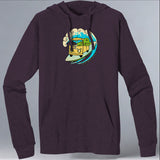 Tour de Turtles - EcoBlend Hooded Tee - Eggplant