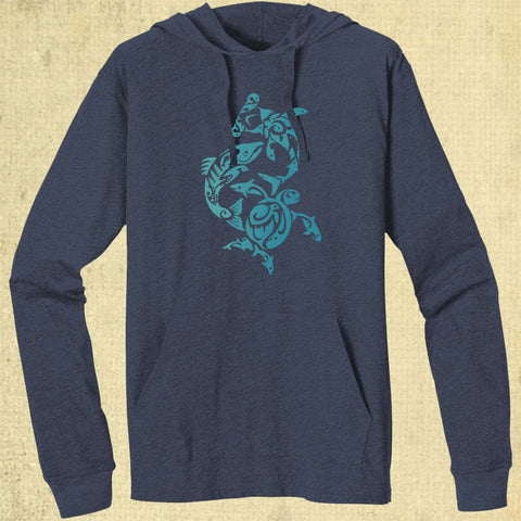 TIRN - EcoBlend Hooded Tee - Water