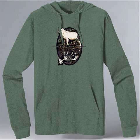 Wolf Haven - EcoBlend Hooded Tee - Asparagus