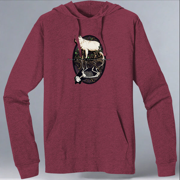 Wolf Haven - EcoBlend Hooded Tee - Berry