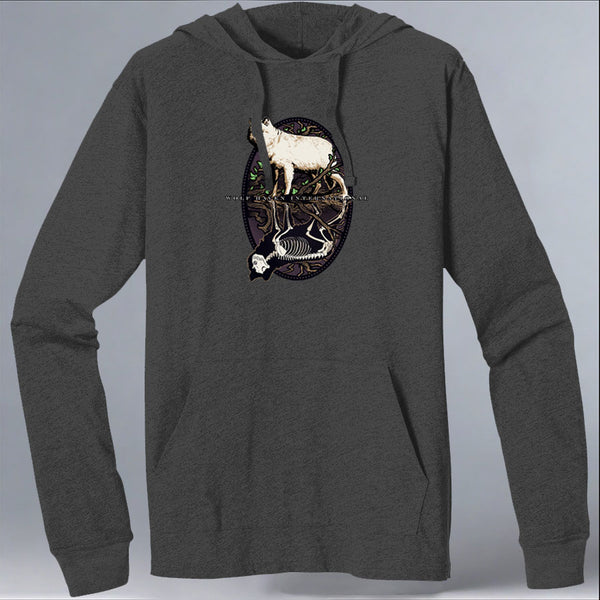 Wolf Haven - EcoBlend Hooded Tee - Charcoal