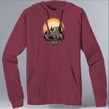 Queen of the Tetons - EcoBlend Hooded Tee - Berry