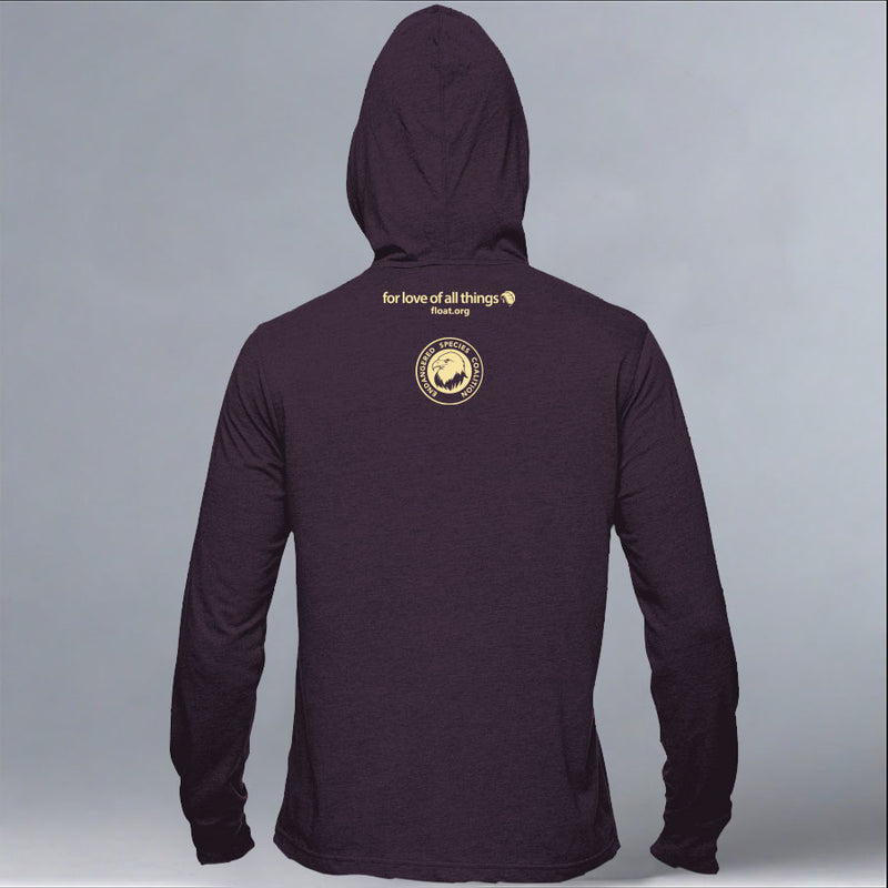 Queen of the Tetons - EcoBlend Hooded Tee - Eggplant