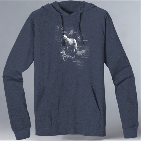 Wolf Haven - EcoBlend Hooded Tee - Water