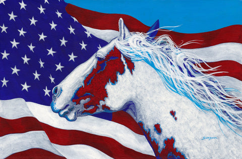 American Spirit - signed limited edition print by Cynthia Sampson- 10% from each sale donated to AWHC